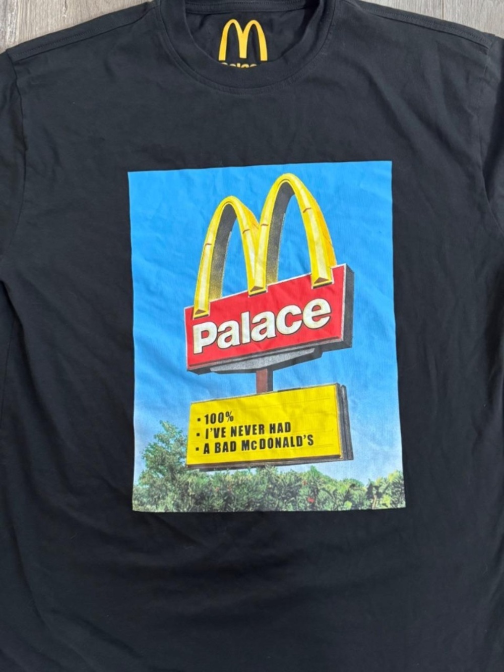 Palace x McDonald's Tee shirt Size L black.